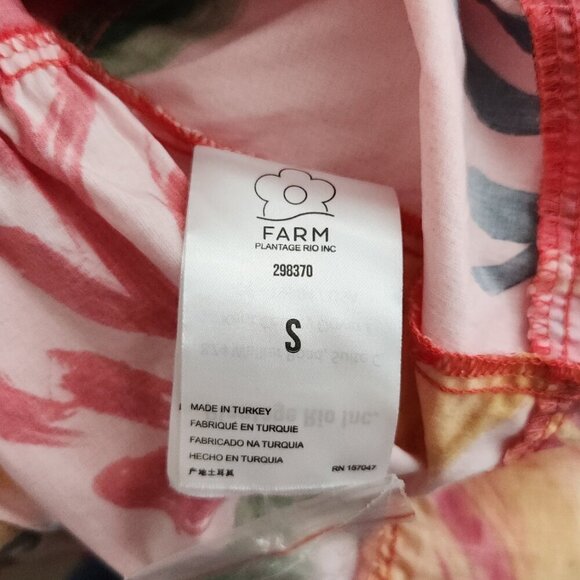 Farm Rio Red Mixed Fruits Ocean Mini Dress Size S - Picture 9 of 11